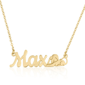 Custom Name Necklace With Leo Zodiac Sign - Beleco Jewelry