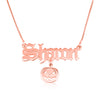 Custom Name Necklace With Pumpkin - Beleco Jewelry