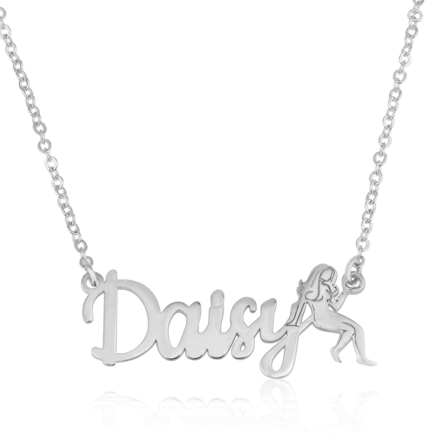 Custom Name Necklace With Virgo Zodiac Sign