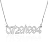 Custom Old English Number Necklace - Beleco Jewelry