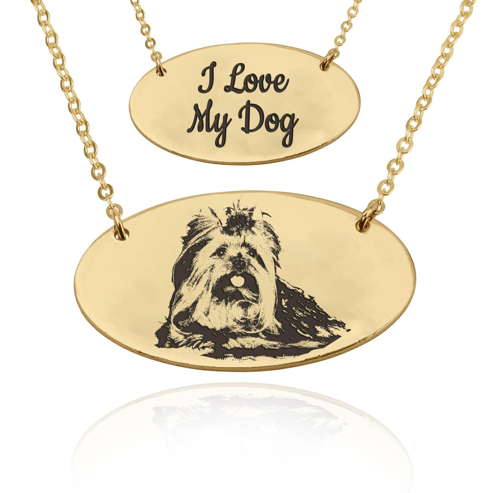 Custom Pet Engraved Photo Necklace