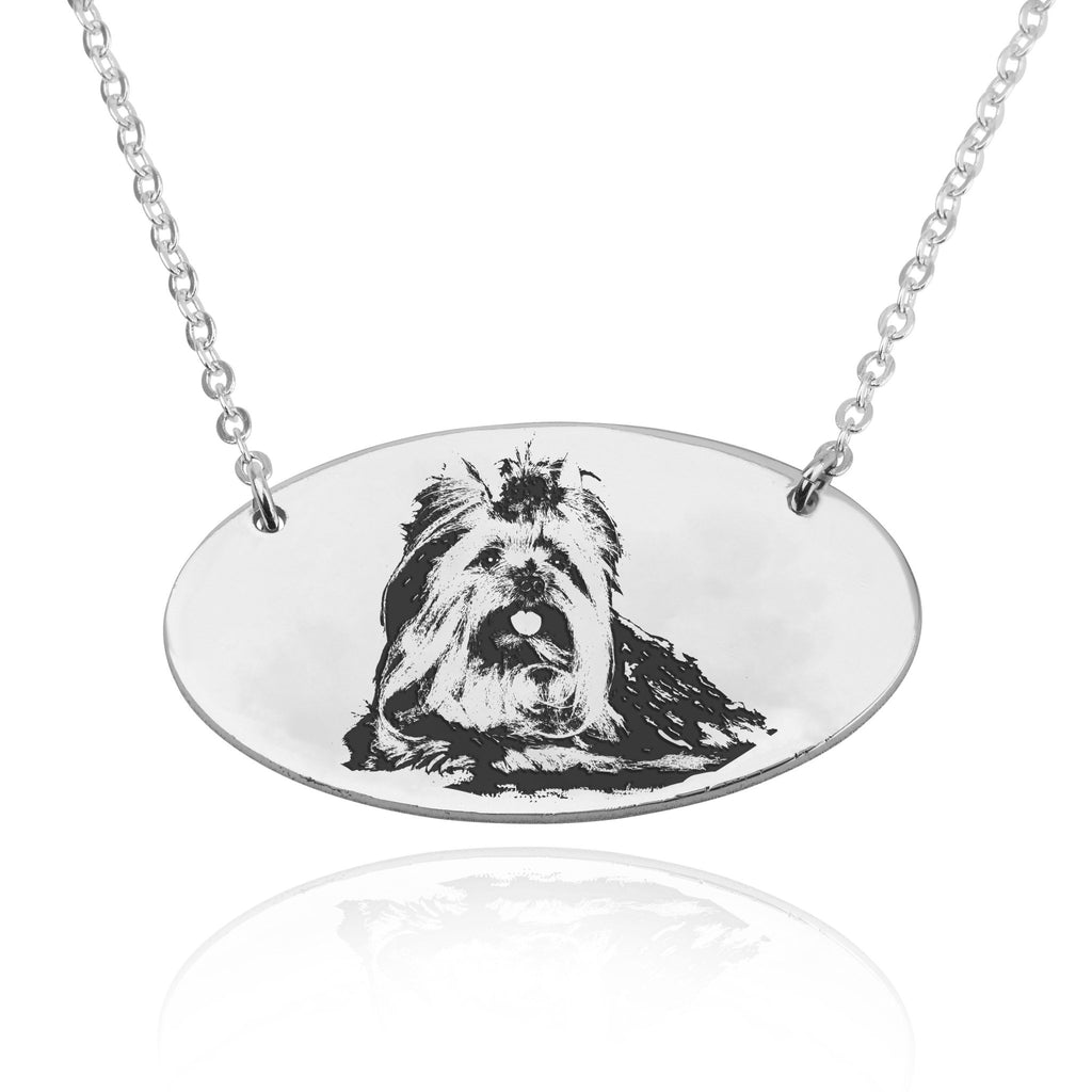 Custom Pet Engraved Photo Necklace - Beleco Jewelry