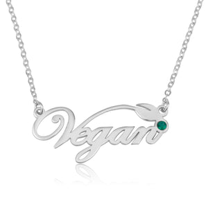 Custom Vegan Pride Necklace - Beleco Jewelry