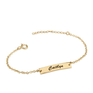 Customize Baby Bar Name Bracelet - Beleco Jewelry