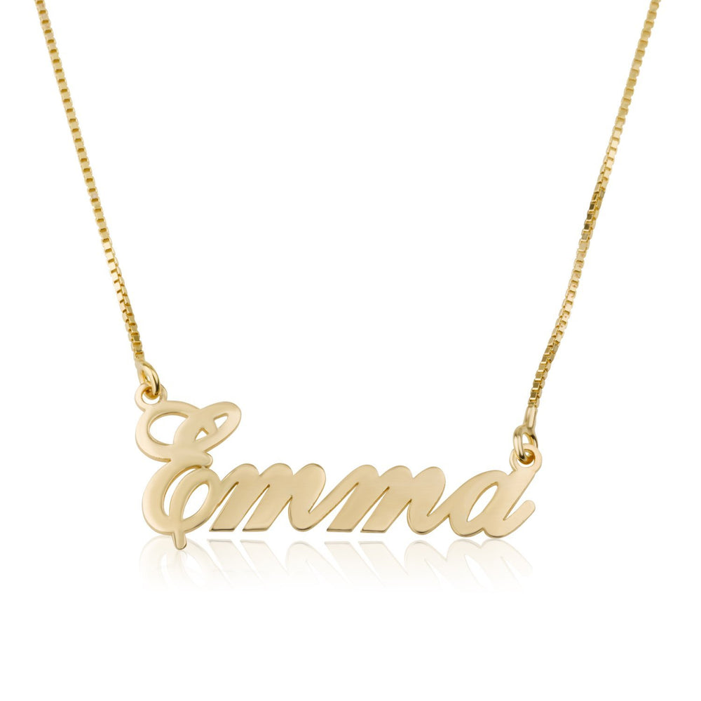 Beleco Custom Name Necklace 18k Gold/Rose Plated or Sterling Silver 925 - Personalized Name Necklace