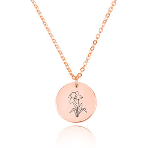 Customized Birth Month Flower Necklace - Beleco Jewelry