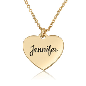 Customized Heart Necklace - Beleco Jewelry