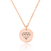 Diamond Engraving Disc Necklace - Beleco Jewelry