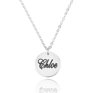 Engraving Disc Necklace - Beleco Jewelry