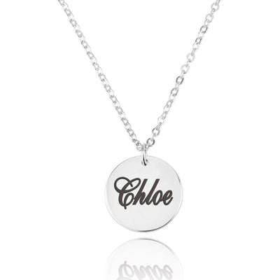 Engraving Disc Necklace