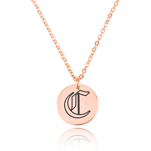 Engraving Letter Necklace