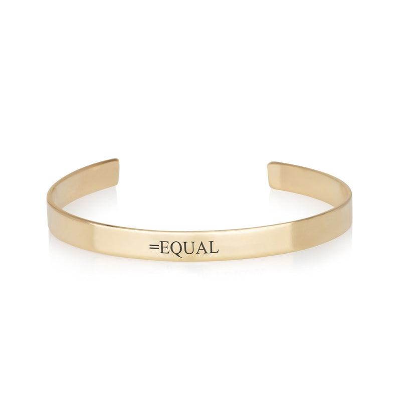 EQUAL Engraved Cuff Bracelet - Beleco Jewelry