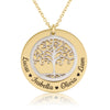 Family Tree Necklace With Names - Beleco Jewelry