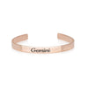 Gemini Engraved Cuff Bracelet - Beleco Jewelry