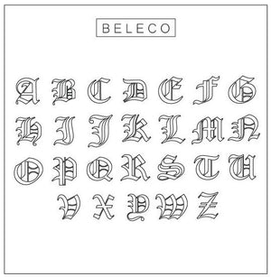 Gothic Initial Charm Bracelets - Beleco Jewelry