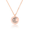Gothic Initial Disc Necklace - Beleco Jewelry