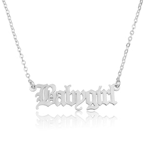 Gothic Name Necklace - Beleco Jewelry