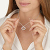 Heart Within Circle Necklace With Engraved Name - Beleco Jewelry