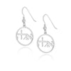 Hebrew Font Hoop Name Earrings - Beleco Jewelry