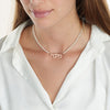 Hebrew Full Pearls Name Necklace - Beleco Jewelry
