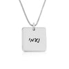 Hebrew Name Necklace - Square Pendant - Beleco Jewelry