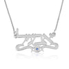 Hebrew Name Necklace With Evil Eye - Beleco Jewelry