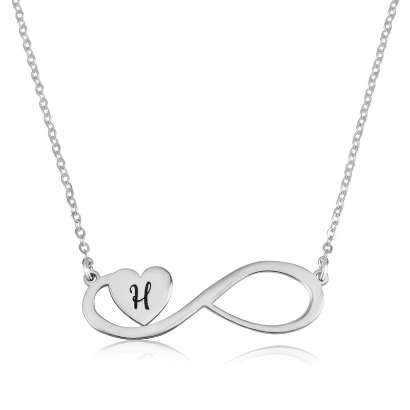 Infinity Initial Necklace - Beleco Jewelry