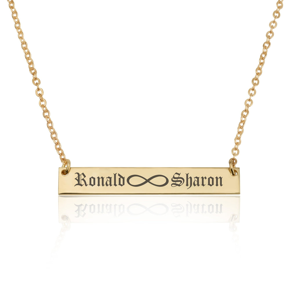 Infinity Names Bar Necklace