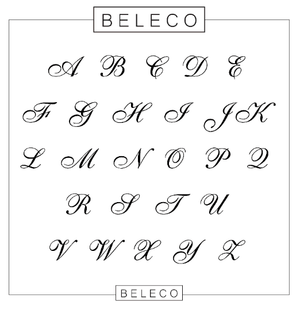 Large Initial Necklace In Cursive Font - Beleco Jewelry