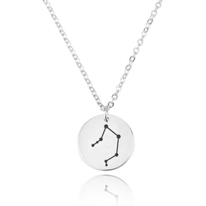 Libra Celestial Constellation Disk Necklace - Beleco Jewelry