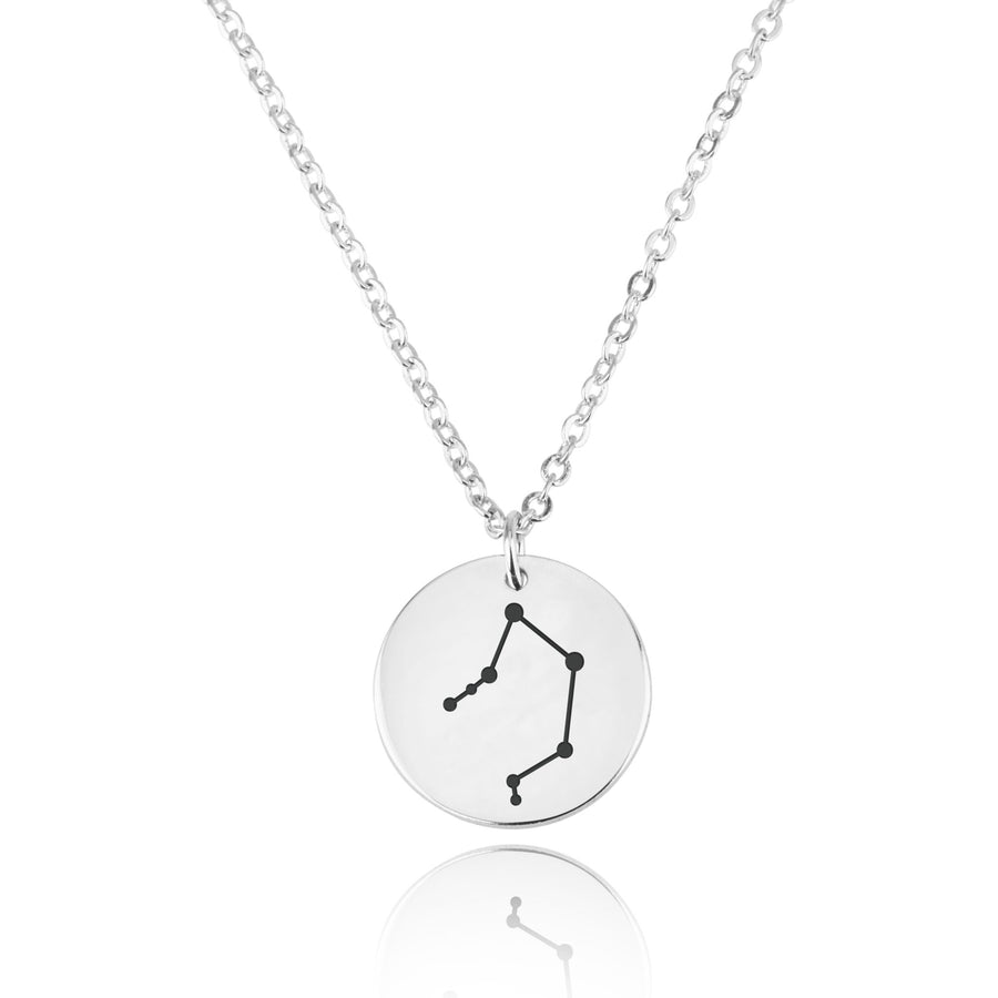 Libra Celestial Constellation Disk Necklace