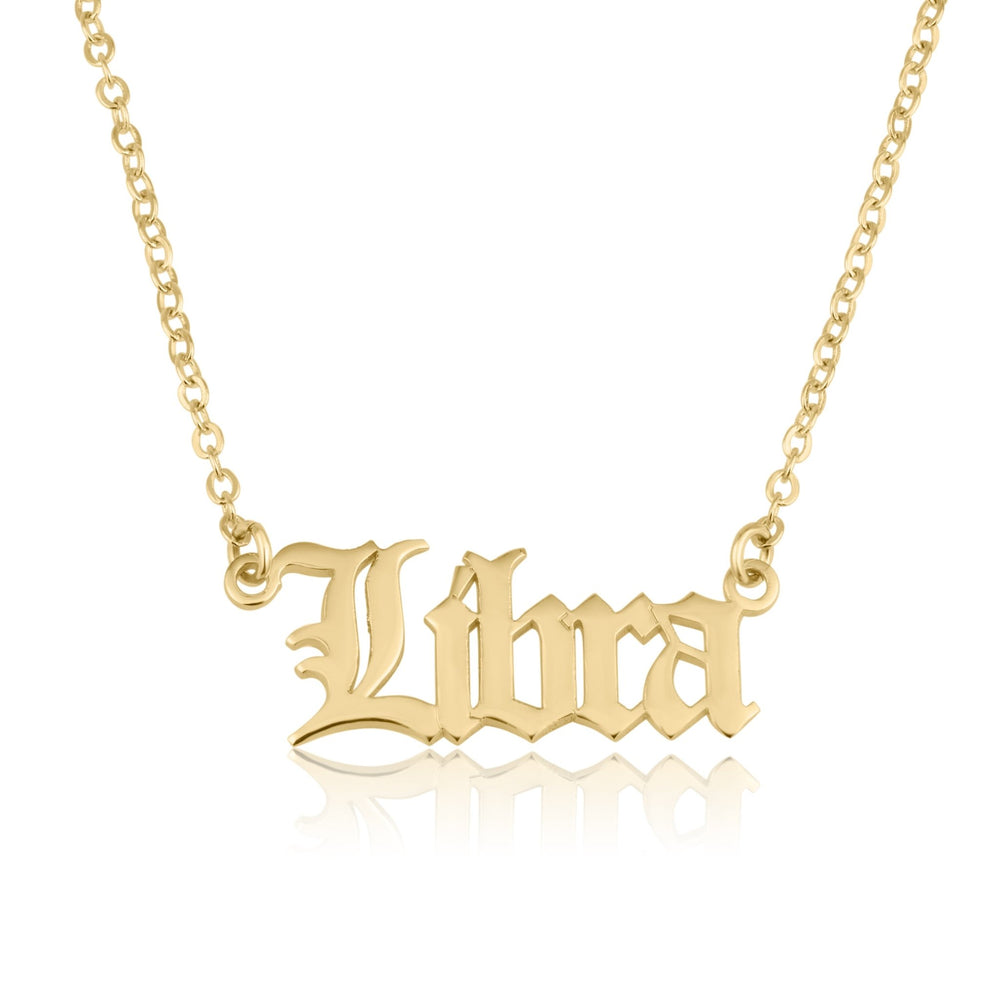 Libra Script Necklace