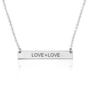 LOVE is LOVE Bar Necklace - Beleco Jewelry
