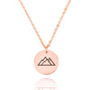 Mountains Engraving Disc Necklace - Beleco Jewelry