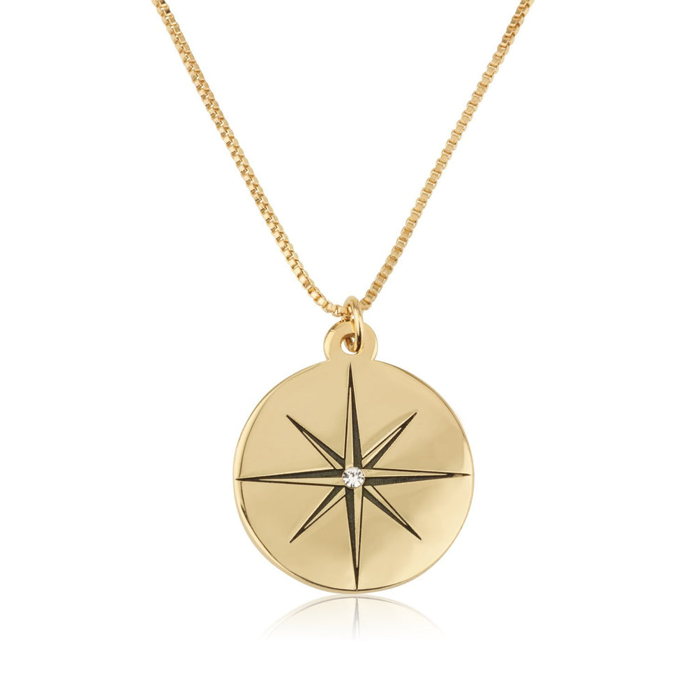 North Star Necklace With Birthstone