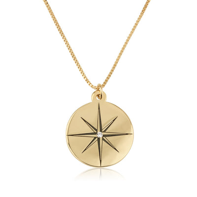 North Star Necklace With Birthstone
