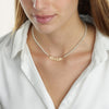 Old English Full Pearls Name Necklace - Beleco Jewelry