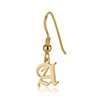 Old English Initial Earrings - Beleco Jewelry