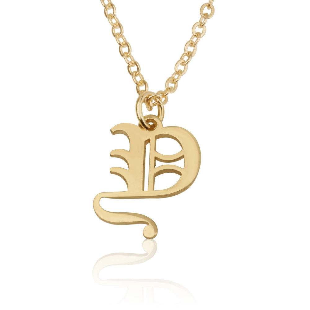 Old English Letter Necklace