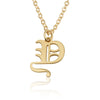 Old English Letter Necklace - Beleco Jewelry