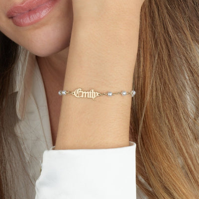 Old English Pearl Bracelet