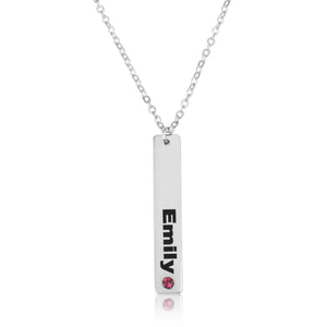 Old English Vertical Bar Necklace - Beleco Jewelry