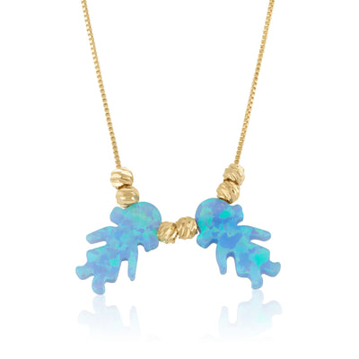 Opal Children Charms Necklace