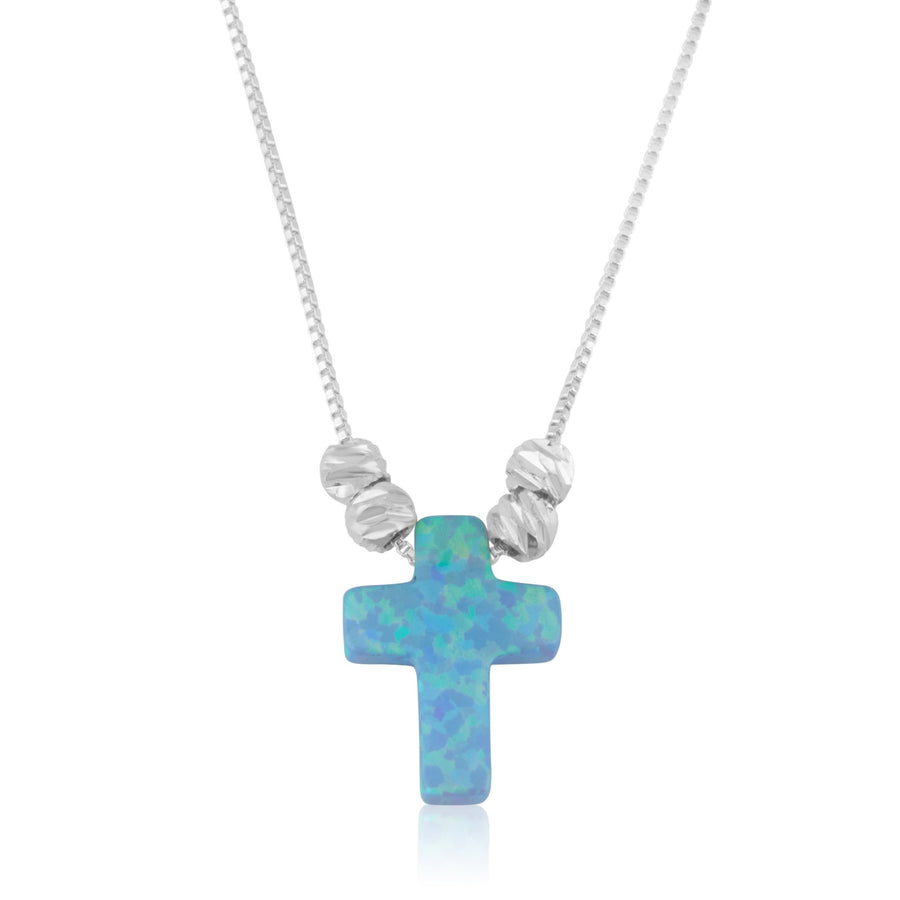 Opal Cross Necklace