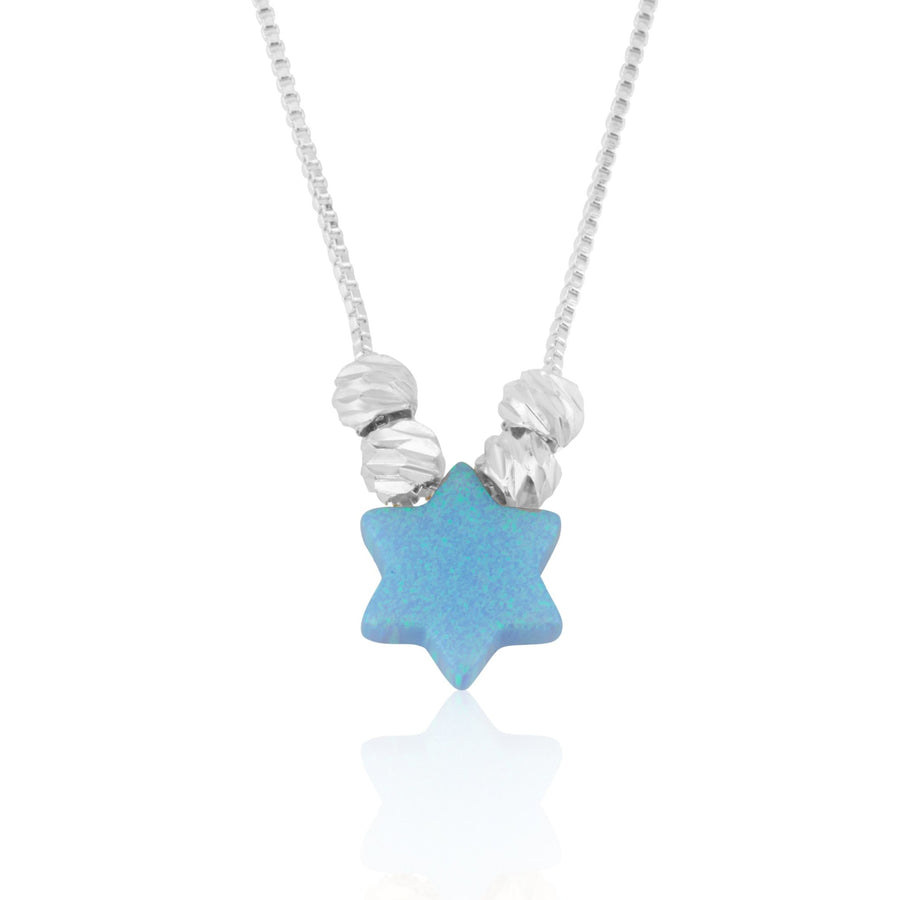 Opal Star Of David Necklace