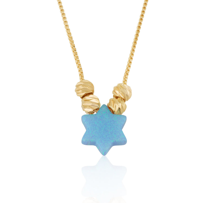 Opal Star Of David Necklace - Beleco Jewelry