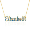 Personalized Colorful Name Plate Necklace - Beleco Jewelry