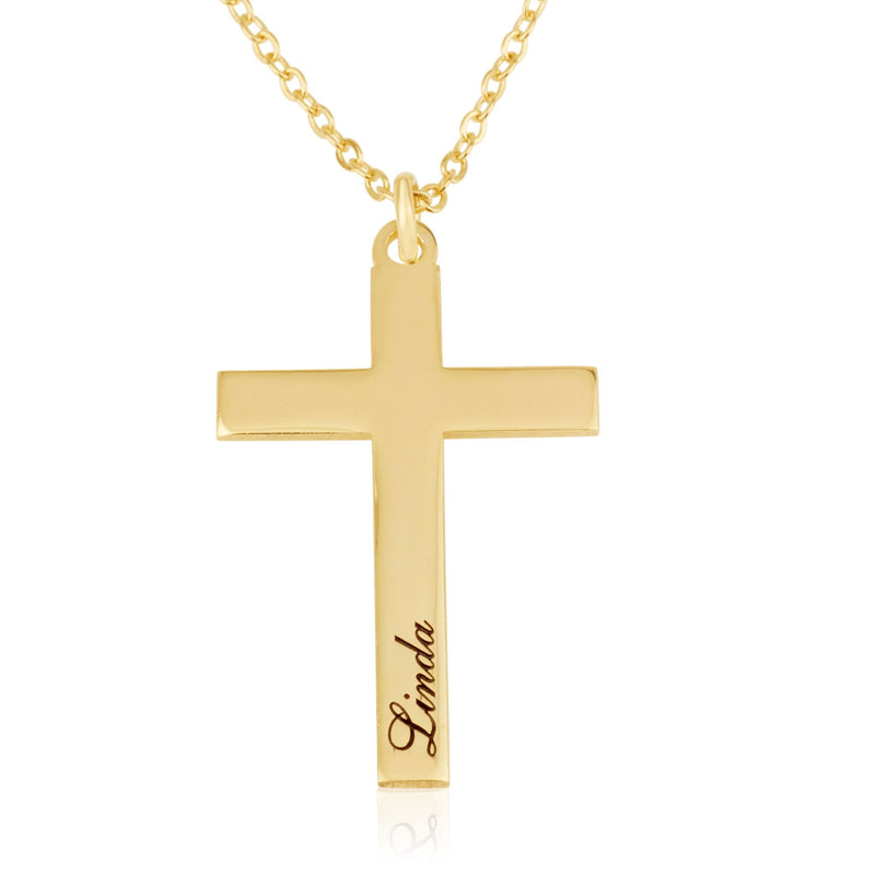 Personalized Cross Necklace - Beleco Jewelry