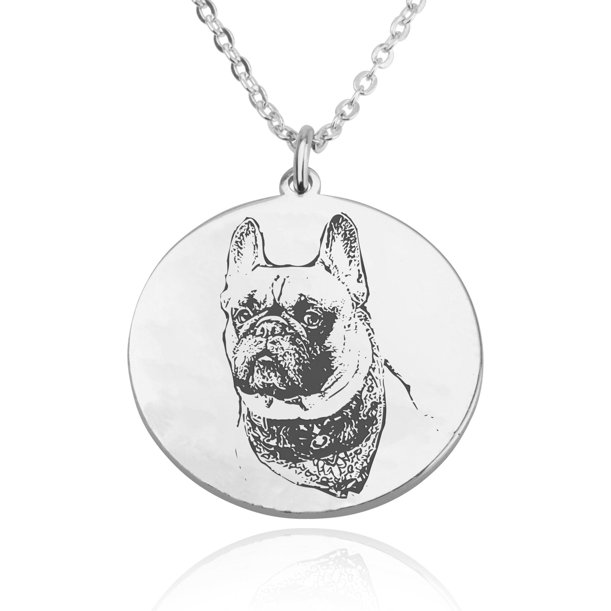 Personalized Dog Photo Engraved Necklace