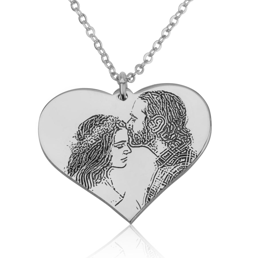 Personalized Heart Photo Necklace